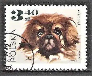 Briefmarke Polen Mi.Nr. 1903 o Rassehunde 1969 / Pekinese
