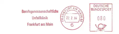 Freistempel Frankfurt am Main - Berufsgenossenschaftliche Unfallklinik Frankfurt am Main (#1900)