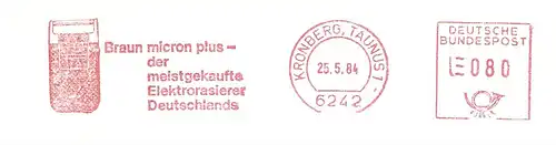 Freistempel Kronberg Taunus - Braun Micron plus - der meistgekaufte Elektrorasierer Deutschlands (Abb. Rasierapparat)(#1901)