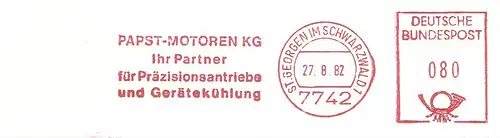 Freistempel St. Georgen im Schwarzwald - PAPST-MOTOREN KG - Ihr Partner für Präzisionsantriebe und Gerätekühlung (#1911)