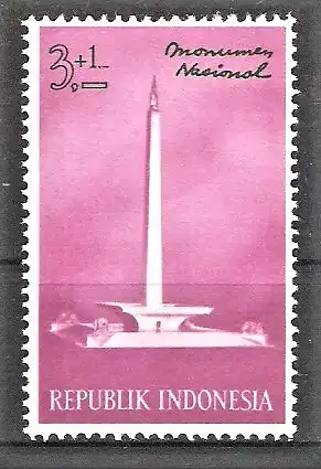 Briefmarke Indonesien Mi.Nr. 343 ** Nationaldenkmal in Jakarta 1962