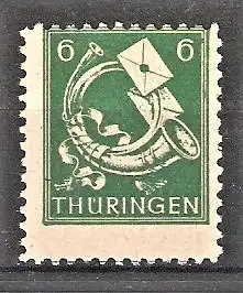Briefmarke SBZ Mi.Nr. 95 AX ** Freimarken 1945 / Posthorn und Brief