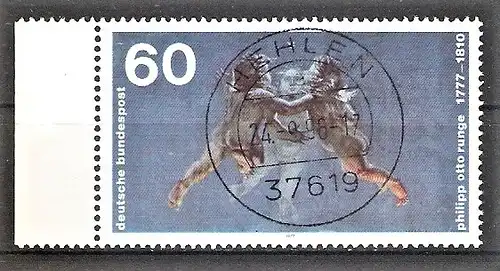 Briefmarke BRD Mi.Nr. 940 o VOLLSTEMPEL HEHLEN / Philipp Otto Runge 1977
