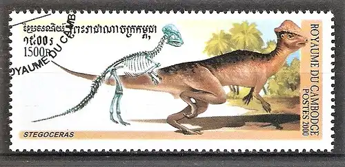 Briefmarke Kambodscha Mi.Nr. 2030 o Prähistorische Tiere / Dinosaurier 2000 - Stegoceras