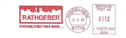 Freistempel F75 3576 Mindelheim - RATHGEBER - Schilder, Etiketten & mehr (#1938)