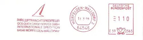 Freistempel E59 2565 Mörfelden-Walldorf - QCS Quick Cargo Service GmbH - Ihr Luftfrachtspediteur - Internationale Spedition (#1939)