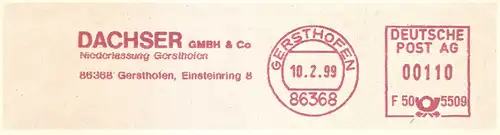 Freistempel F50 5509 Gersthofen - DACHSER - Niederlassung Gersthofen (#1944)