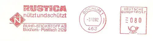 Freistempel Bochum - RUHR-STICKSTOFF AG - RUSTICA nützt und schützt (#1954)