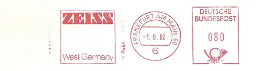 Freistempel Frankfurt am Main - ZEISS West Germany (#1957)