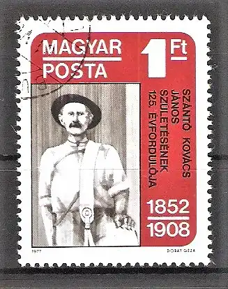 Briefmarke Ungarn Mi.Nr. 3239 A o 125. Geburtstag von János Szántó Kovács 1977