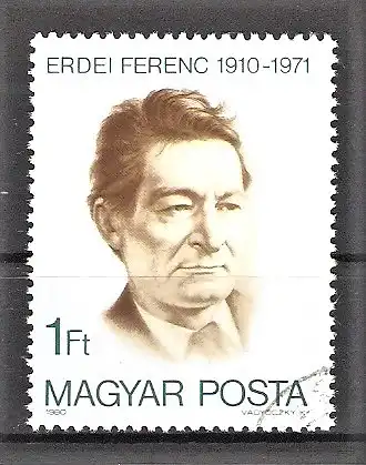 Briefmarke Ungarn Mi.Nr. 3467 A o 70. Geburtstag von Ferenc Erdei 1980