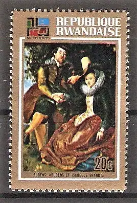 Briefmarke Ruanda Mi.Nr. 566 A ** IBRA 1973 / Gemälde von Rubens