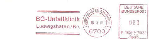 Freistempel F19 6686 Ludwigshafen am Rhein - BG-Unfallklinik Ludwigshafen / Rh. (#2022)