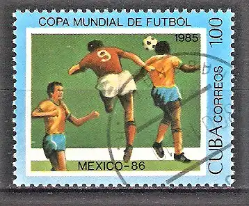 Briefmarke Cuba Mi.Nr. 2918 o Fussball-Weltmeisterschaft 1986 Mexiko