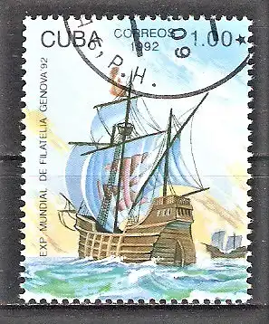 Briefmarke Cuba Mi.Nr. 3607 o Seefahrer 1992 / Karavelle „Santa Maria“