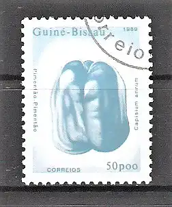 Briefmarke Guinea-Bissau Mi.Nr. 1026 o Früchte 1989 / Paprika
