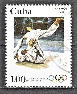 Briefmarke Cuba Mi.Nr. 2722 o Olympische Sommerspiele 1984 Los Angeles / Judo