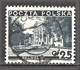 Briefmarke Polen Mi.Nr. 305 II o Sehenswürdigkeiten 1935 - Schloss Belvedere in Warschau