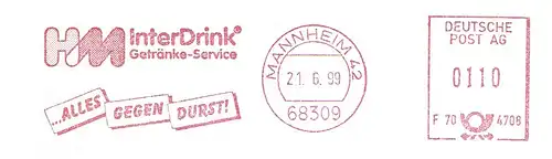 Freistempel F70 4708 Mannheim - HM InterDrink Getränke-Service - ...Alles gegen Durst! (#2035)