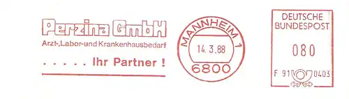 Freistempel F91 0403 Mannheim - Perzina GmbH - Arzt-, Labor- und Krankenhausbedarf ..... Ihr Partner ! (#2046)