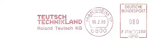 Freistempel F21 2350 Mannheim - Roland Teutsch KG - TeutschTechnikLand (#2049)
