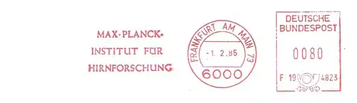 Freistempel F19 4823 Frankfurt am Main - Max-Planck-Institut für Hirnforschung (#2087)