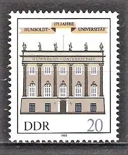 Briefmarke DDR Mi.Nr. 2980 ** 175 Jahre Humboldt-Universität zu Berlin 1985