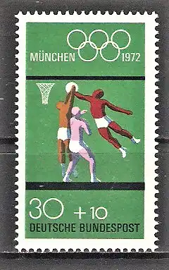 Briefmarke BRD Mi.Nr. 735 ** Olympische Sommerspiele München 1972 / Basketball