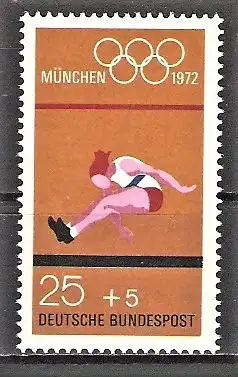 Briefmarke BRD Mi.Nr. 734 ** Olympische Sommerspiele München 1972 / Weitsprung