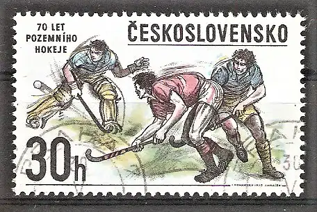 Briefmarke Tschechoslowakei Mi.Nr. 2434 o 70 Jahre Feldhockey 1978