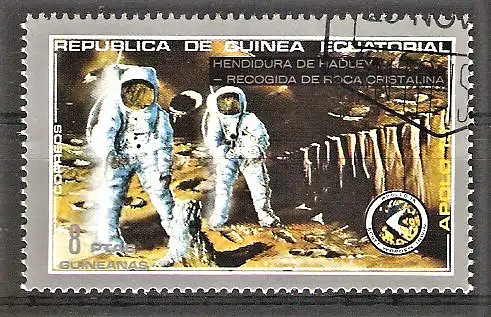 Briefmarke Äquatorial-Guinea Mi.Nr. 21 o Apollo 15 1972 / Astronauten
