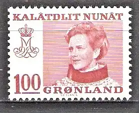 Briefmarke Grönland Mi.Nr. 101 x ** Königin Margrethe II. 1977