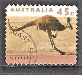 Briefmarke Australien Mi.Nr. 1408 o Känguruhs und Koalas 1994 / Känguruh