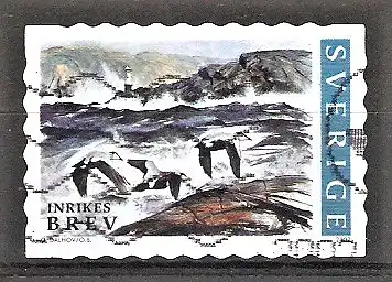 Briefmarke Schweden Mi.Nr. 2301 o Sommer in der Provinz Bohuslän 2002 / Stürmische See