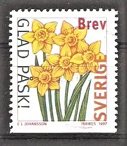 Briefmarke Schweden Mi.Nr. 1993 o Ostern 1997 / Narzissen