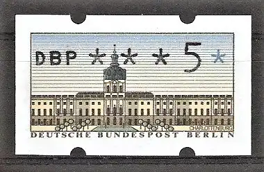 Briefmarke Berlin Automatenmarke Mi.Nr. 1 ** 5 Pf. Schloss Charlottenburg 1987