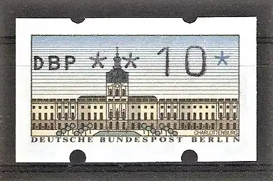 Briefmarke Berlin Automatenmarke Mi.Nr. 1 ** 10 Pf. Schloss Charlottenburg 1987
