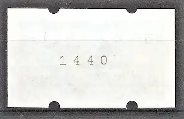 Briefmarke Berlin Automatenmarke Mi.Nr. 1 ** 130 Pf. Schloss Charlottenburg 1987 mit rückseitiger Zählnummer "1440"