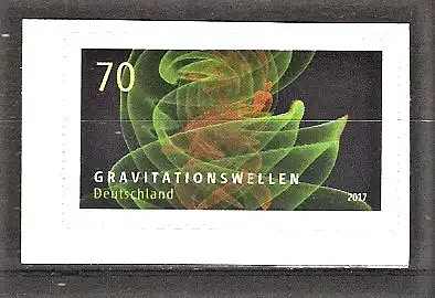 Briefmarke BRD Mi.Nr. 3356 ** Astrophysik 2018 (selbstklebend aus Folienblatt) / Gravitationswellen