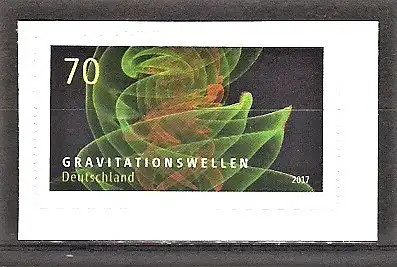 Briefmarke BRD Mi.Nr. 3356 ** Astrophysik 2018 (selbstklebend aus Folienblatt) / Gravitationswellen