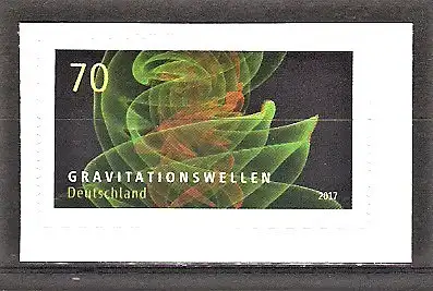 Briefmarke BRD Mi.Nr. 3356 ** Astrophysik 2018 (selbstklebend aus Folienblatt) / Gravitationswellen