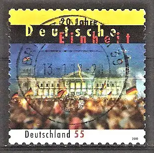 Briefmarke BRD Mi.Nr. 2822 o 20 Jahre Deutsche Einheit 2010 / Feier zur Deutschen Einheit in Berlin