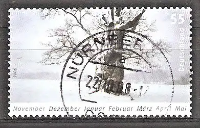 Briefmarke BRD Mi.Nr. 2577 o Post: Die vier Jahreszeiten 2006 / Alter Baum in Winterlandschaft