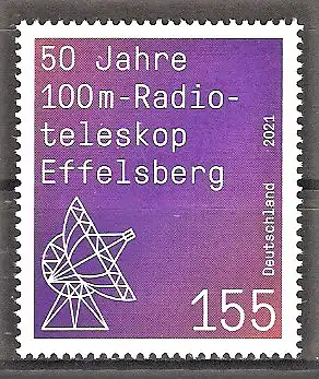 Briefmarke BRD Mi.Nr. 3599 ** 50 Jahre Radioteleskop Effelsberg 2021