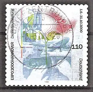 Briefmarke BRD Mi.Nr. 2112 o Weltausstellung EXPO 2000 in Hannover