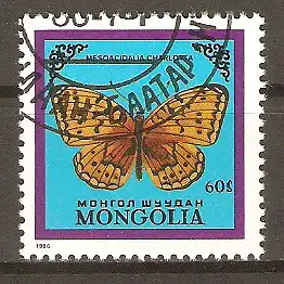 Briefmarke Mongolei Mi.Nr. 1780 o Großer Perlmutterfalter (Mesoacidalia charlotta) #202423