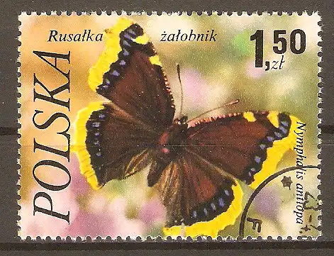 Briefmarke Polen Mi.Nr. 2519 o Trauermantel (Nymphalis antiopa) #202426