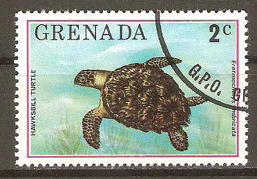 Briefmarke Grenada Mi.Nr. 727 o Fauna und Flora 1976 / Echte Karettschildkröte (Eretmochelys imbricata) #202432