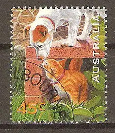 Briefmarke Australien Mi.Nr. 1602 o Haustiere 1996 / Hund und Katze #202447