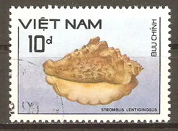 Briefmarke Vietnam Mi.Nr. 1959 o Silber-Flügelschnecke (Strombus lentiginosus) #202449